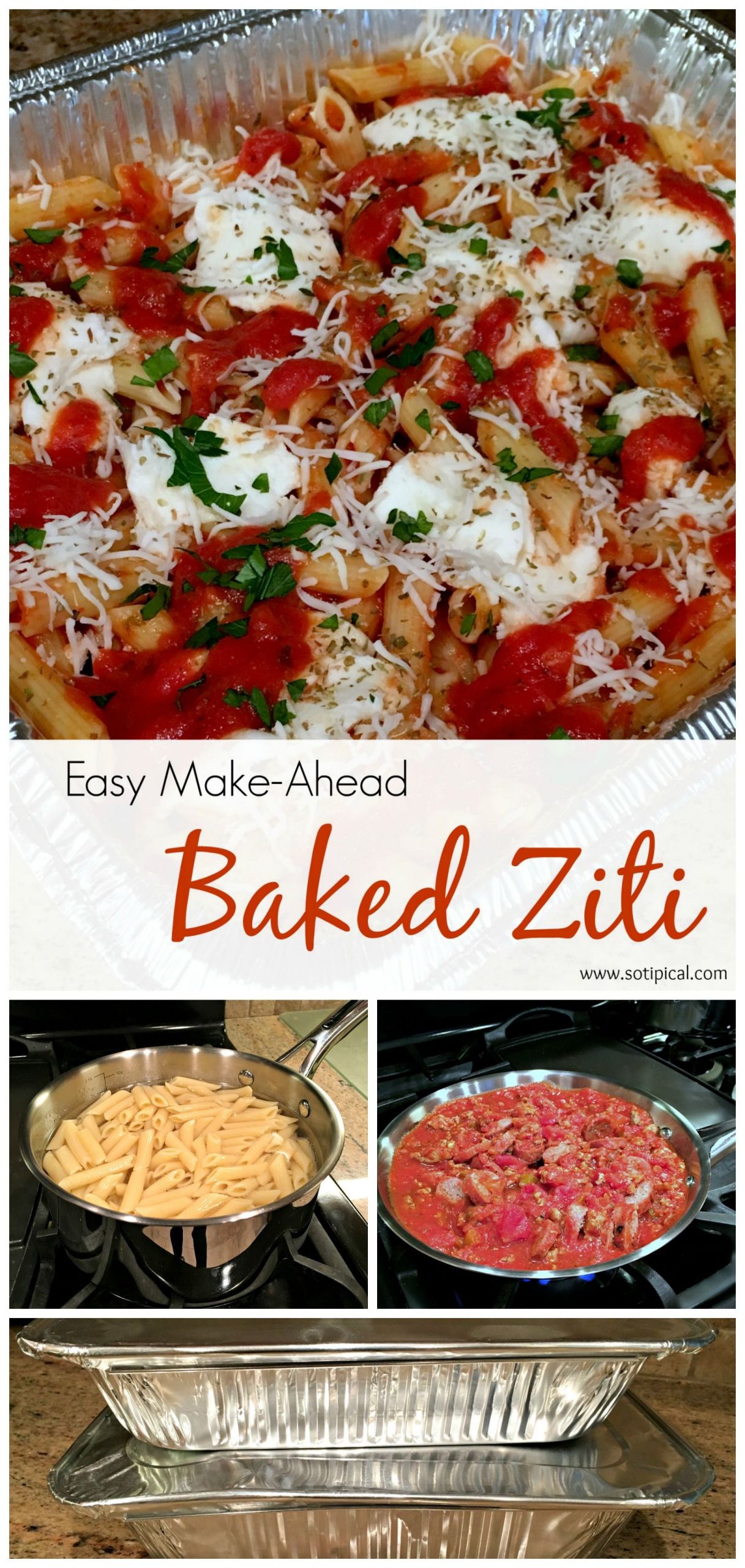 Make Ahead Dinners For A Crowd
 Easy Make Ahead Baked Ziti