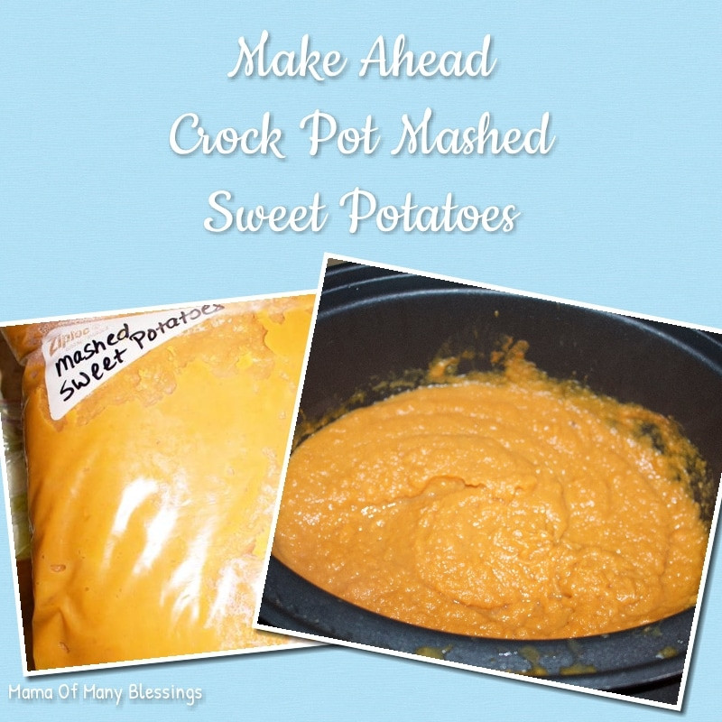 Make Ahead Mashed Sweet Potatoes
 Make Ahead Crock Pot Mashed Sweet Potatoes