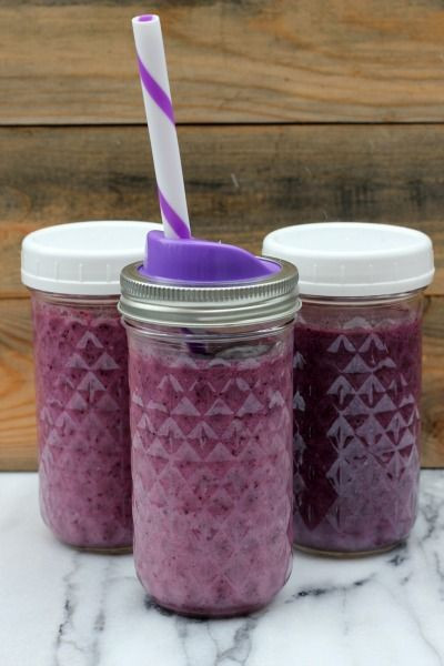 Make Ahead Smoothies In Mason Jars
 Make Ahead Pomegranate Blueberry Smoothies