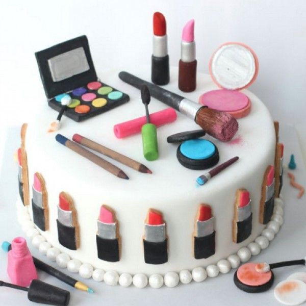 Makeup Birthday Cake
 Some Cool Makeup themed cakes Cake ideas Cake in Gurgaon