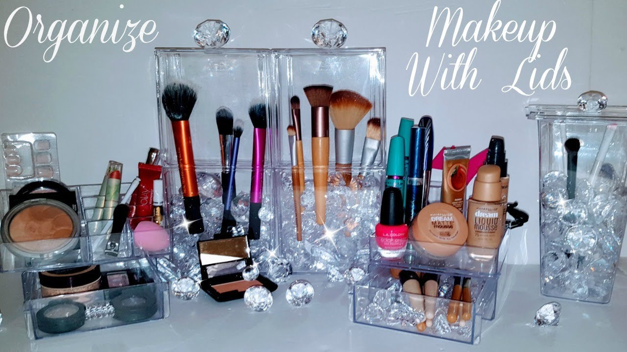 Makeup Brush Organizer DIY
 DIY Makeup Organizer "BRUSH" Storage LIDS using Dollar