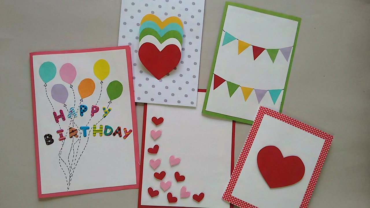 Making Birthday Cards
 5 Cute & Easy Greeting cards