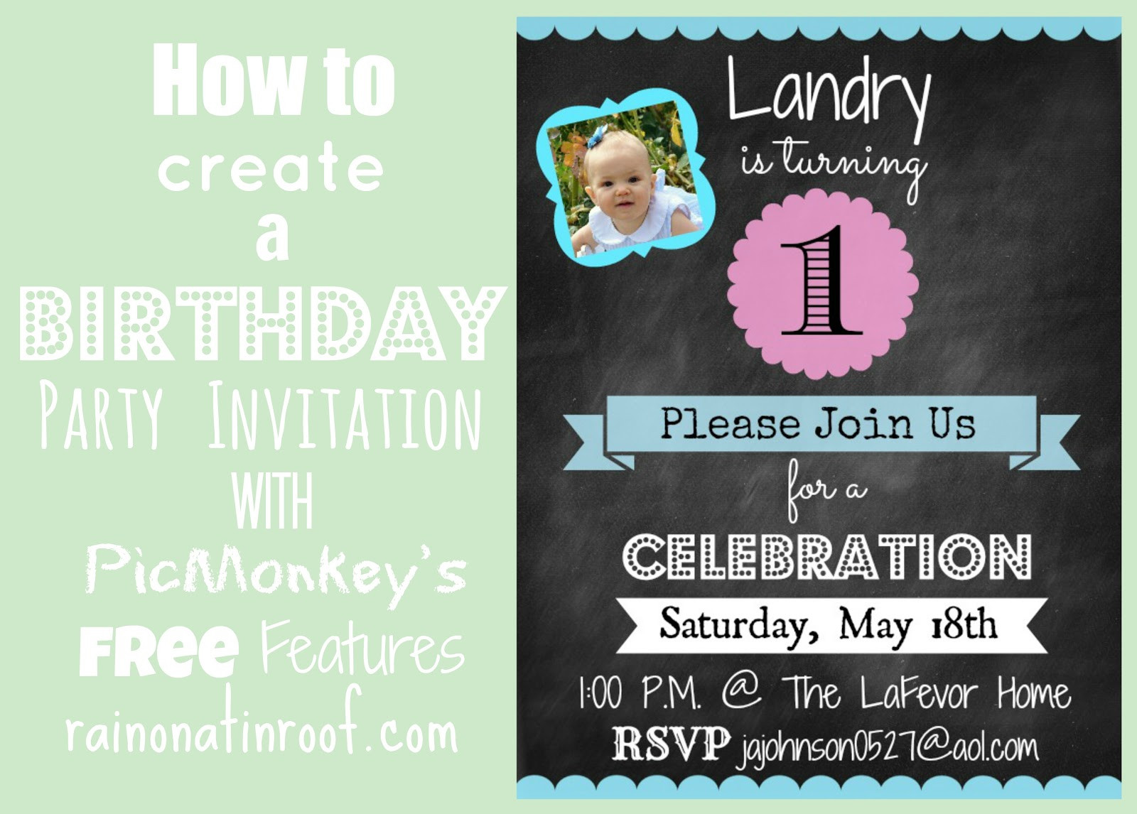 Making Birthday Invitations
 How to Create an Invitation in Picmonkey