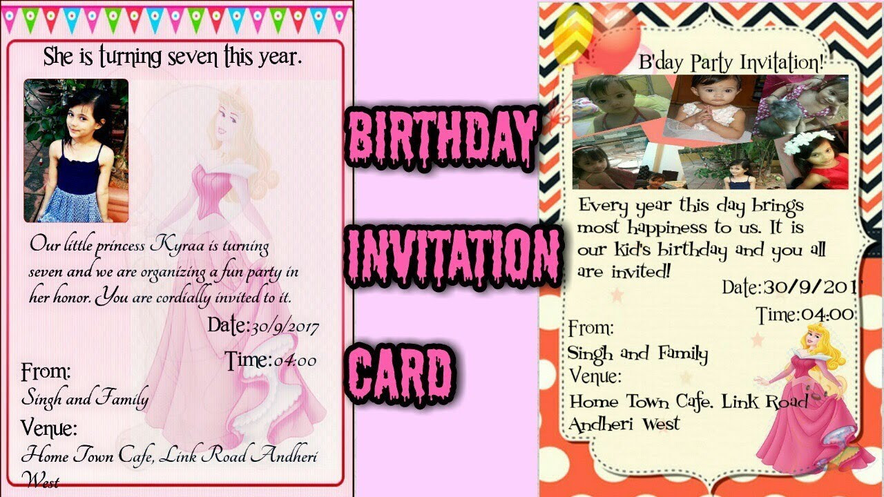 Making Birthday Invitations
 How to make Baby s 1st Birthday Invitation card