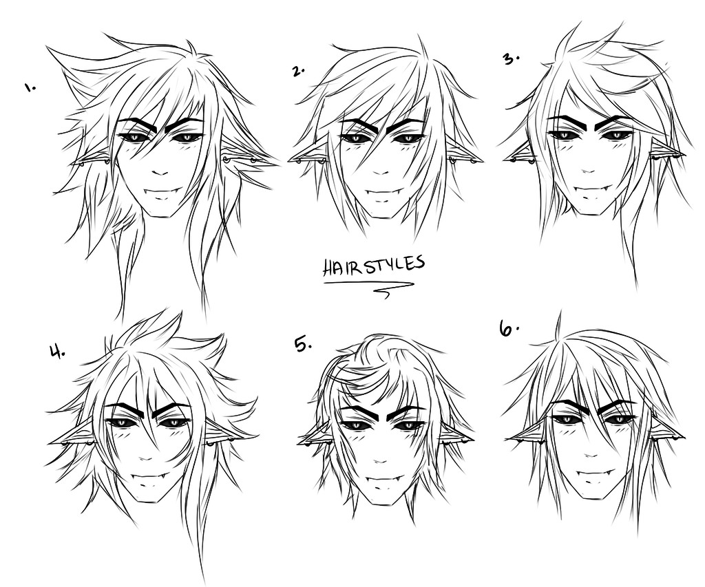 Male Hairstyle Drawing
 Male Anime Hairstyles Drawing at GetDrawings