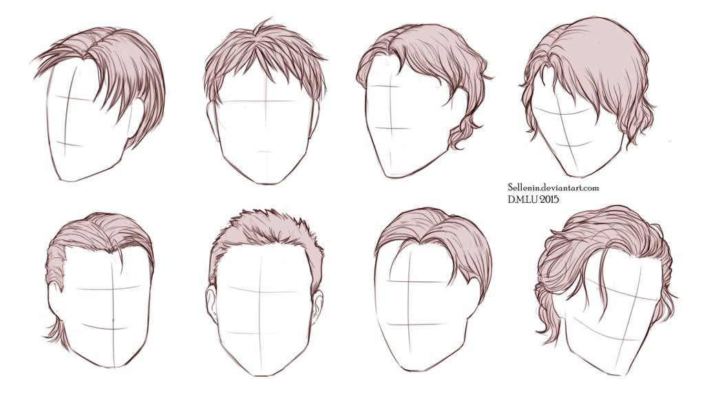 Male Hairstyle Drawing
 Male Hairstyles by Sellenin on DeviantArt