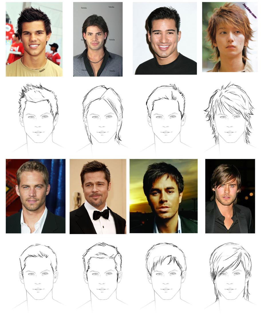 Male Hairstyle Drawing
 How to draw hair male