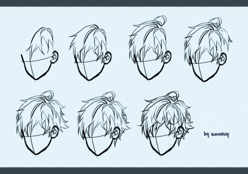 Male Hairstyle Drawing
 Drawing male hair by kawacy on DeviantArt