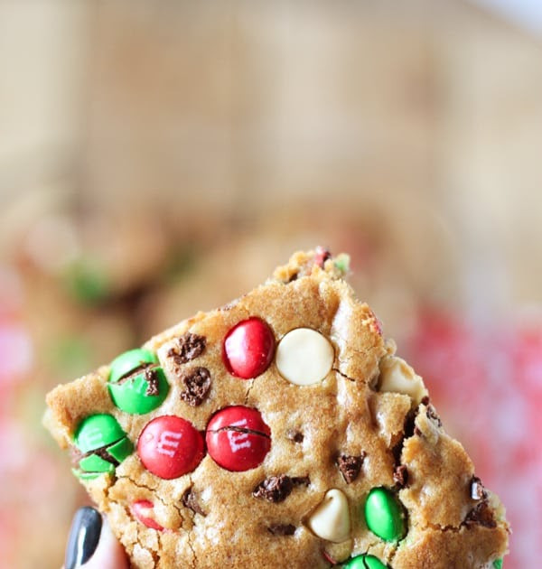 M&amp;M Christmas Cookies
 M&M’S CHRISTMAS COOKIE BARS