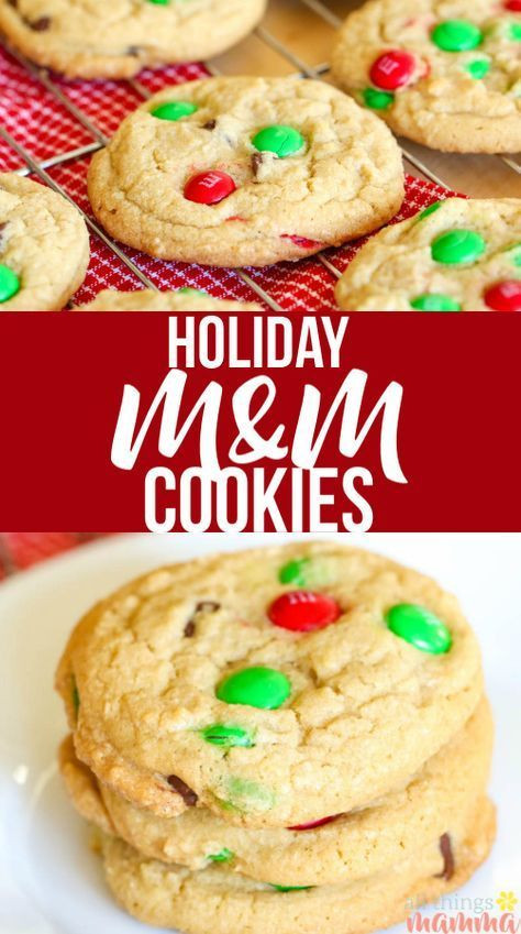 M&amp;M Christmas Cookies
 The BEST M&M cookies chewy and soft with crispy edges