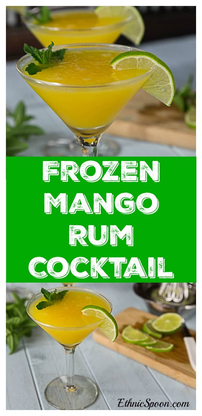 Mango Cocktail Recipes
 Frozen Mango Rum Cocktail with Mint Analida s Ethnic Spoon