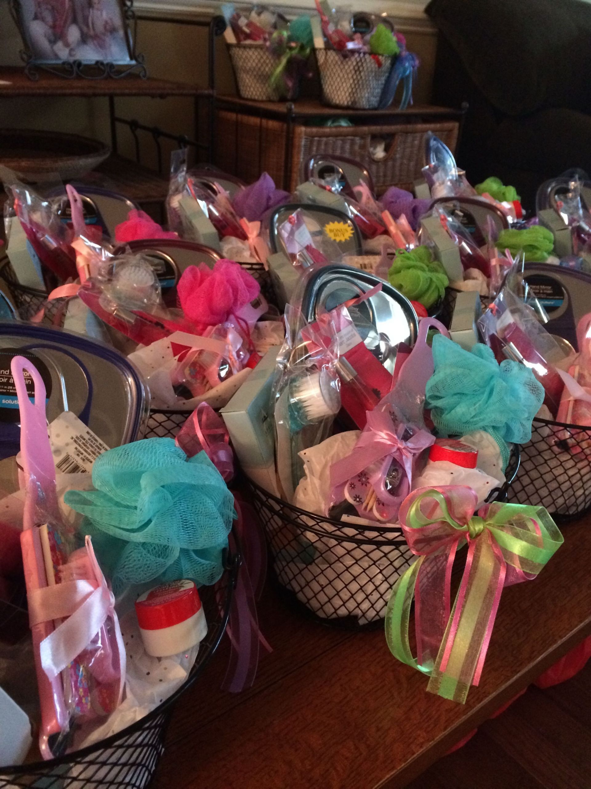 Manicure Gift Basket Ideas
 These were the take home t baskets for the guests They