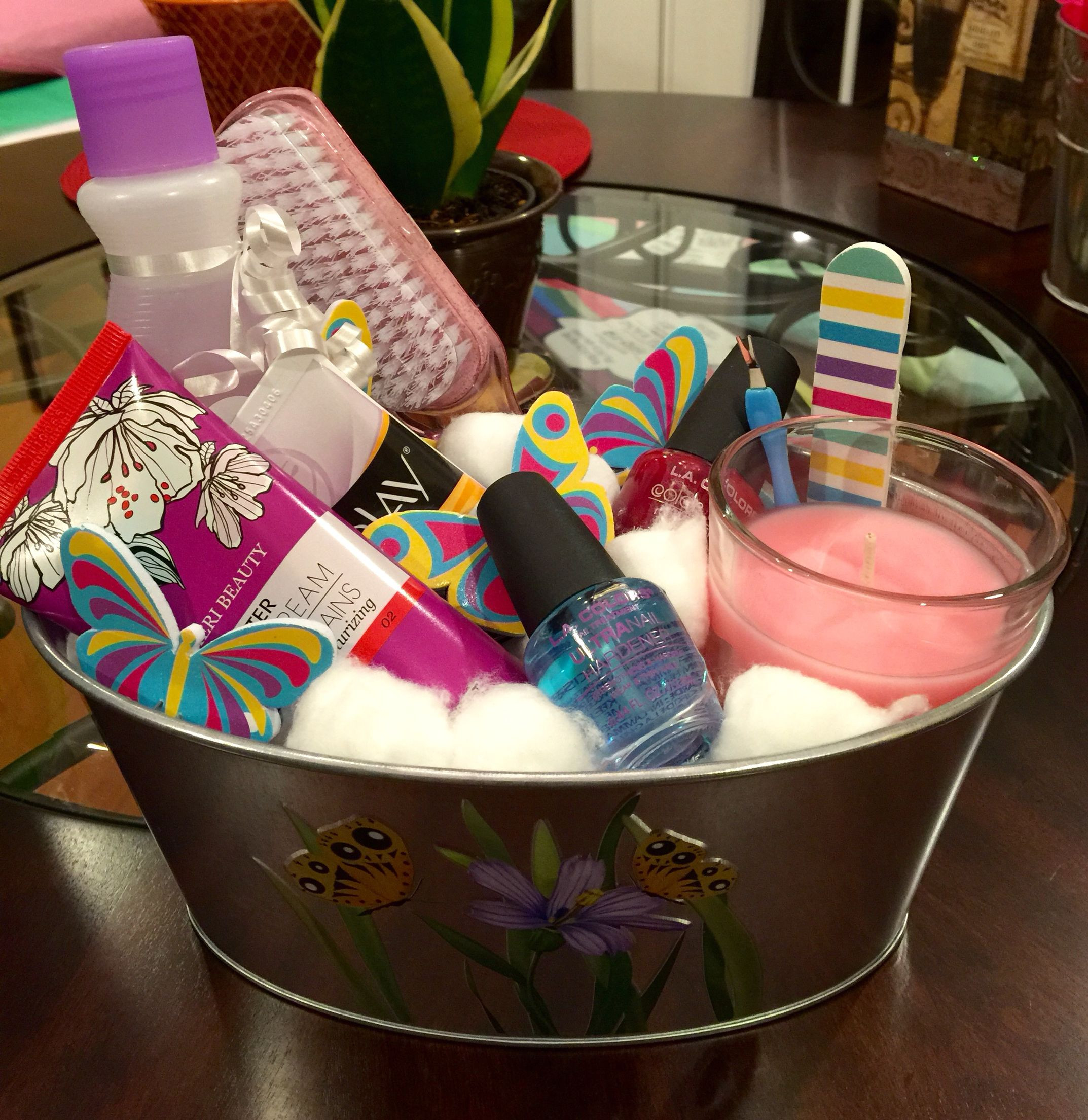 Manicure Gift Basket Ideas
 Nail spa t basket made by yours truly All items from