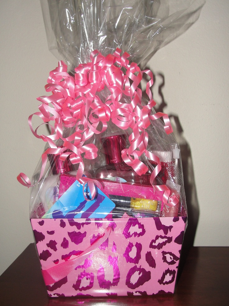 Manicure Gift Basket Ideas
 Teen Bday t basket iTunes tcard lotion candy