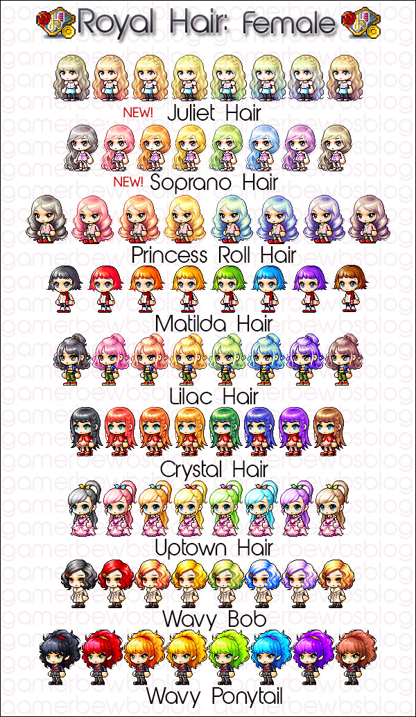 Maplestory Hairstyles Female
 gMS Royal Hair and Face – January 2014