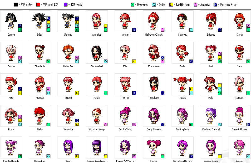 Maplestory Hairstyles Female
 Top Graphic of Maplestory Female Hairstyles