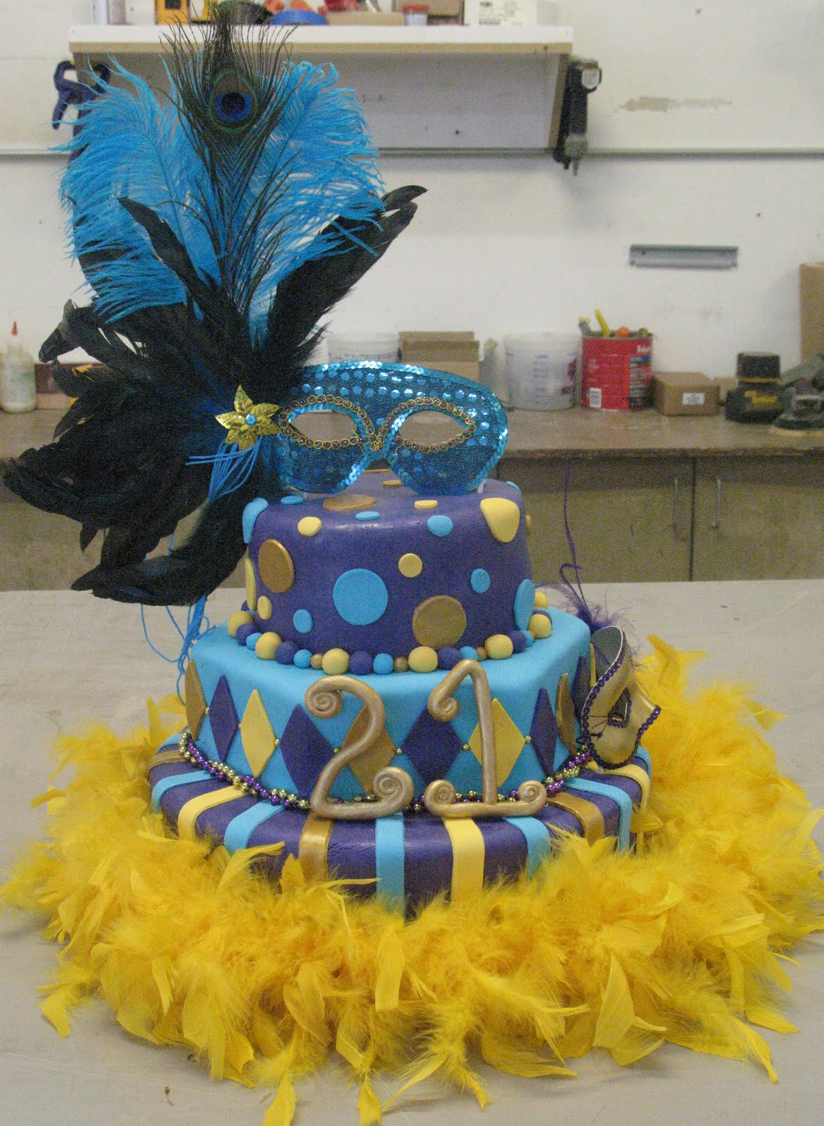 Mardi Gra Birthday Cake
 J s Cakes Mardi Gras Cake