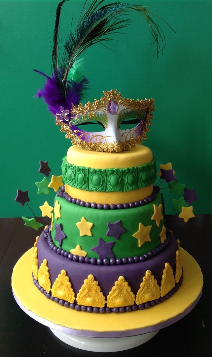 Mardi Gra Birthday Cake
 Mardi gras birthday cake