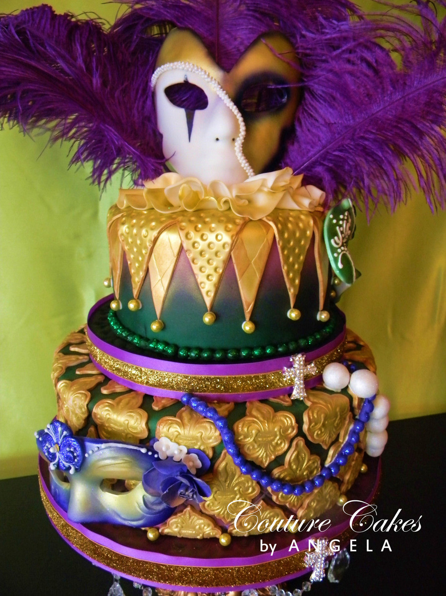 Mardi Gra Birthday Cake
 Mardi Gras Cake CakeCentral