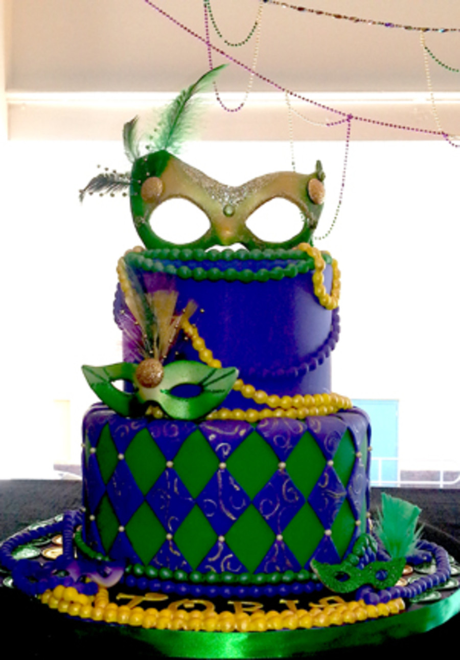 Mardi Gra Birthday Cake
 Mardi Gras Cakes CakeCentral