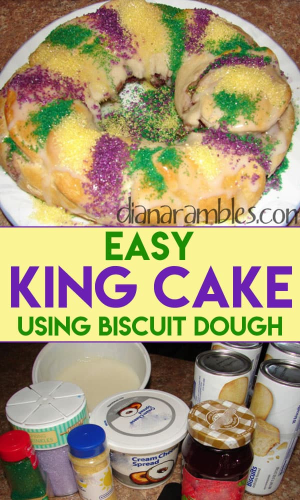 Mardis Gras Cake Recipe
 Easy and Best King Cake Recipe using Refrigerated Dough
