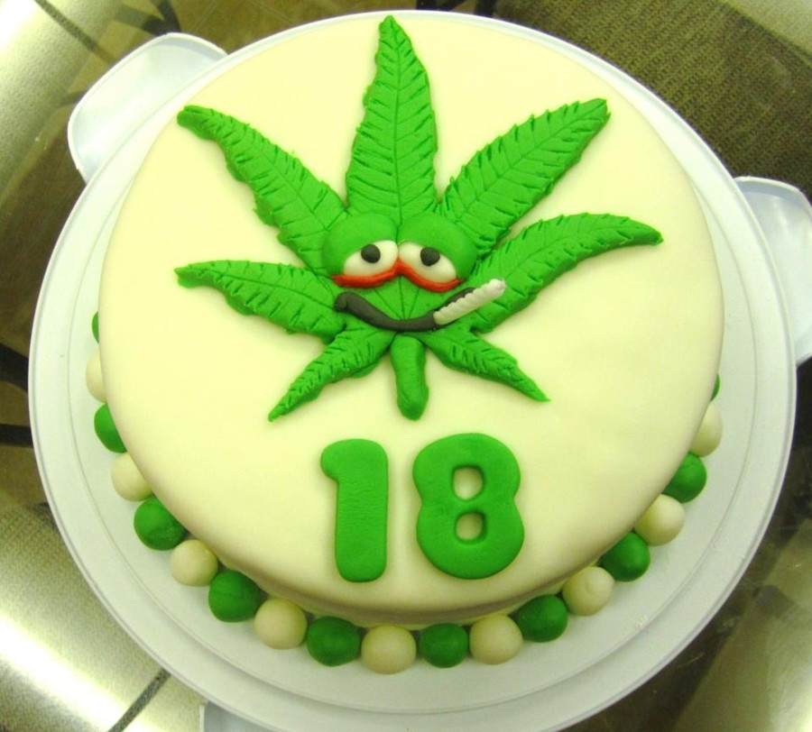 Marijuana Birthday Cake
 Happy Smokin Birthday CakeCentral