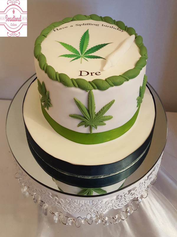 Marijuana Birthday Cake
 cannabis leaf cake Sensational Cakes