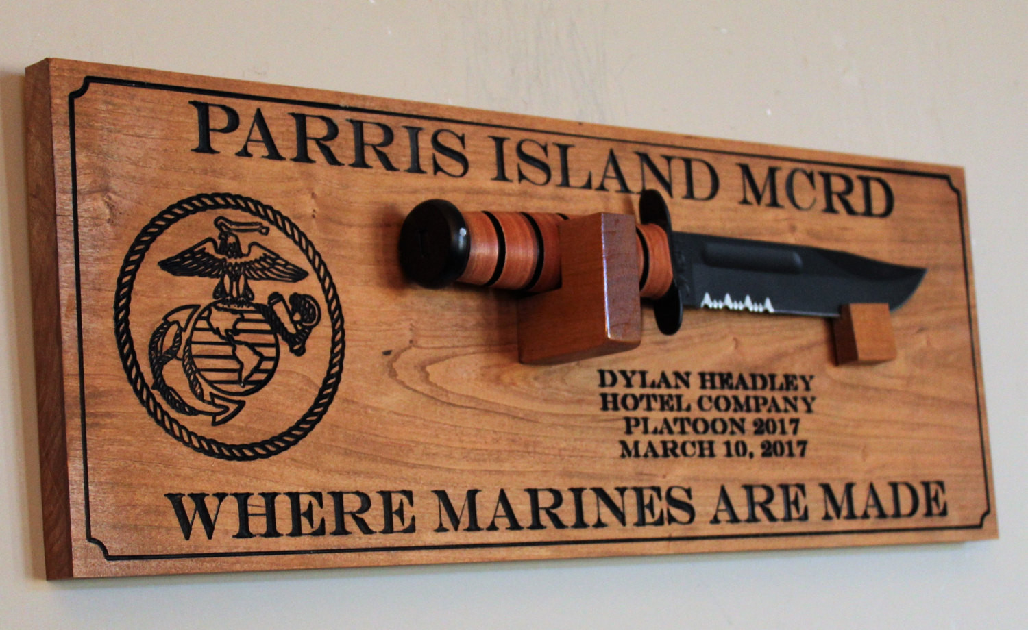 Marine Boot Camp Graduation Gift Ideas
 USMC bootcamp graduation t Personalized Ka bar Marine