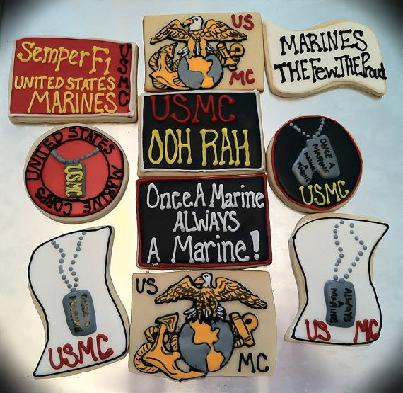 Marine Graduation Gift Ideas
 Marine Corps Cookies Set of 10