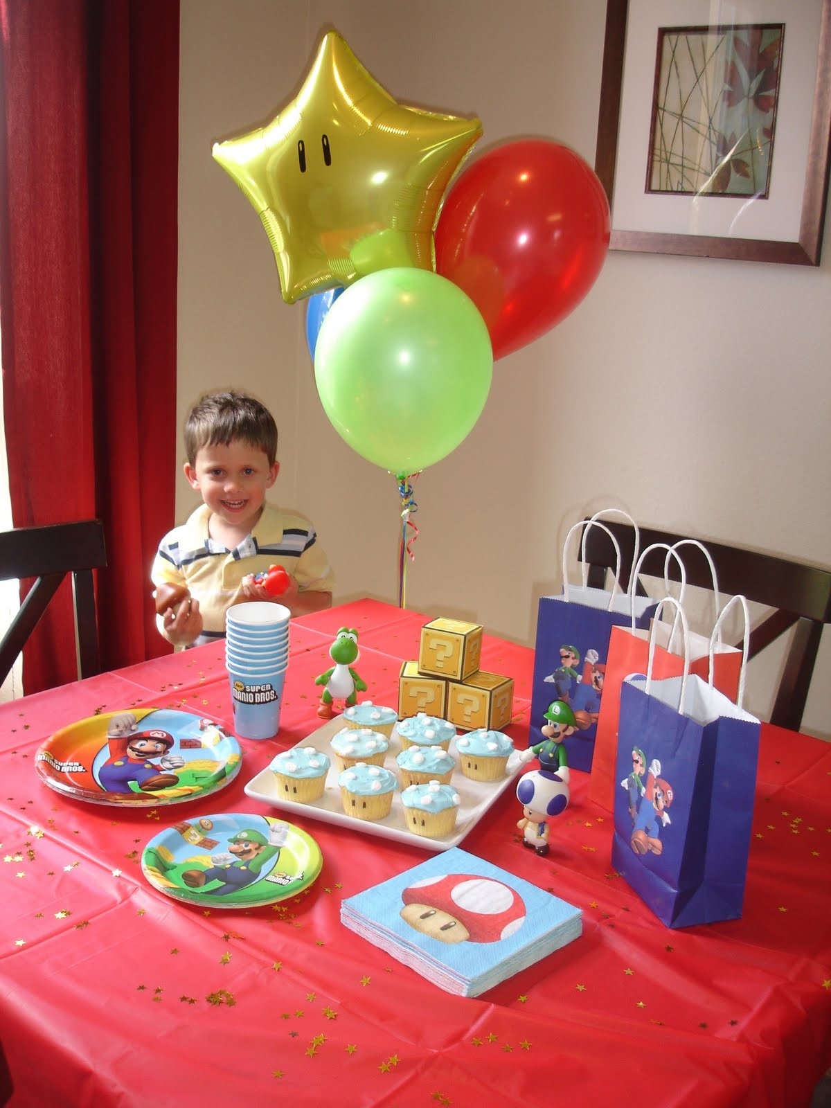 Mario Birthday Decorations
 Our Homemade Happiness Super Mario Birthday Party