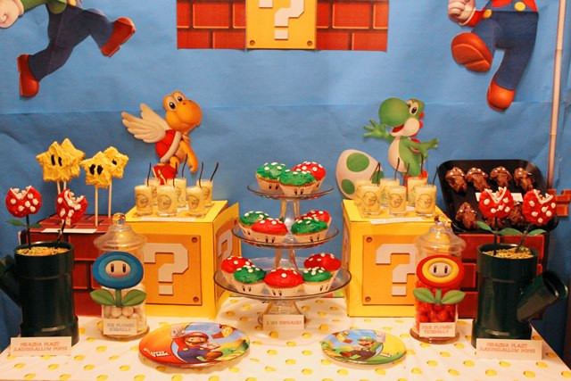Mario Birthday Decorations
 Mario Themed Birthday Party B Lovely Events