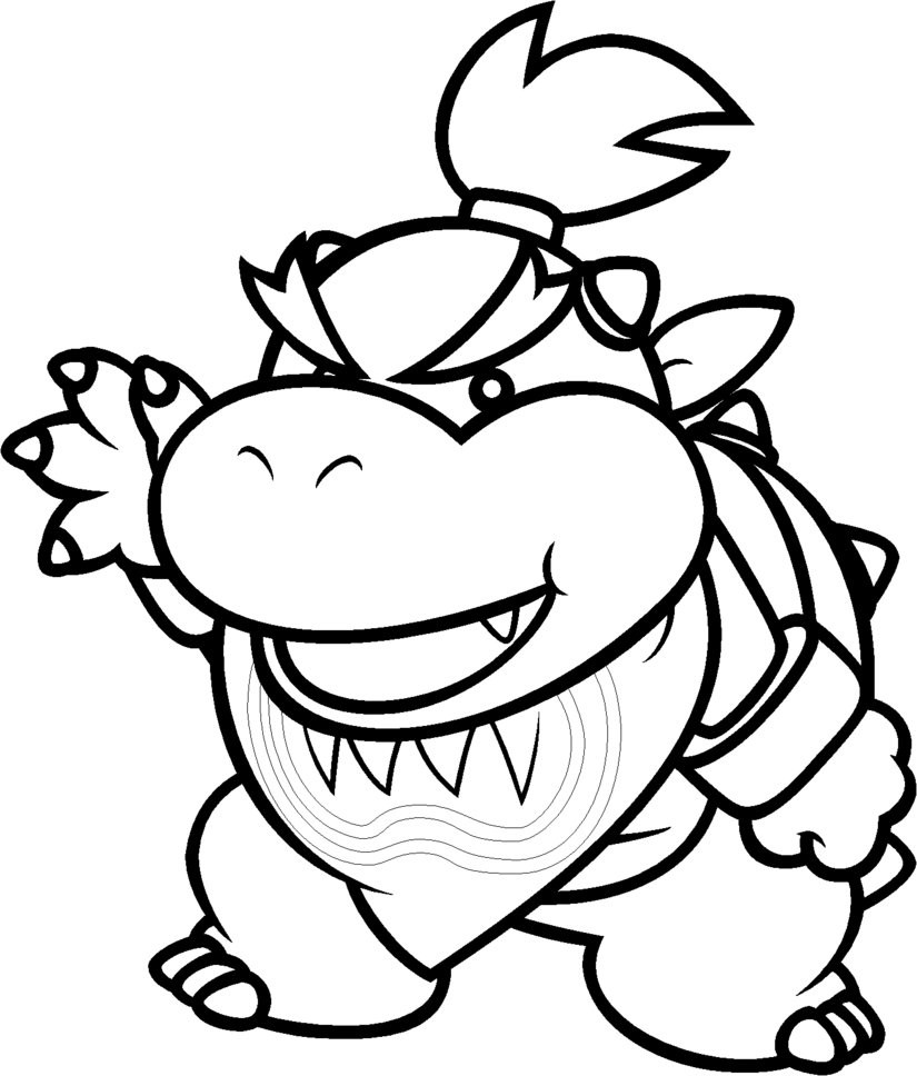 Mario Printable Coloring Pages
 Mario bowser coloring pages