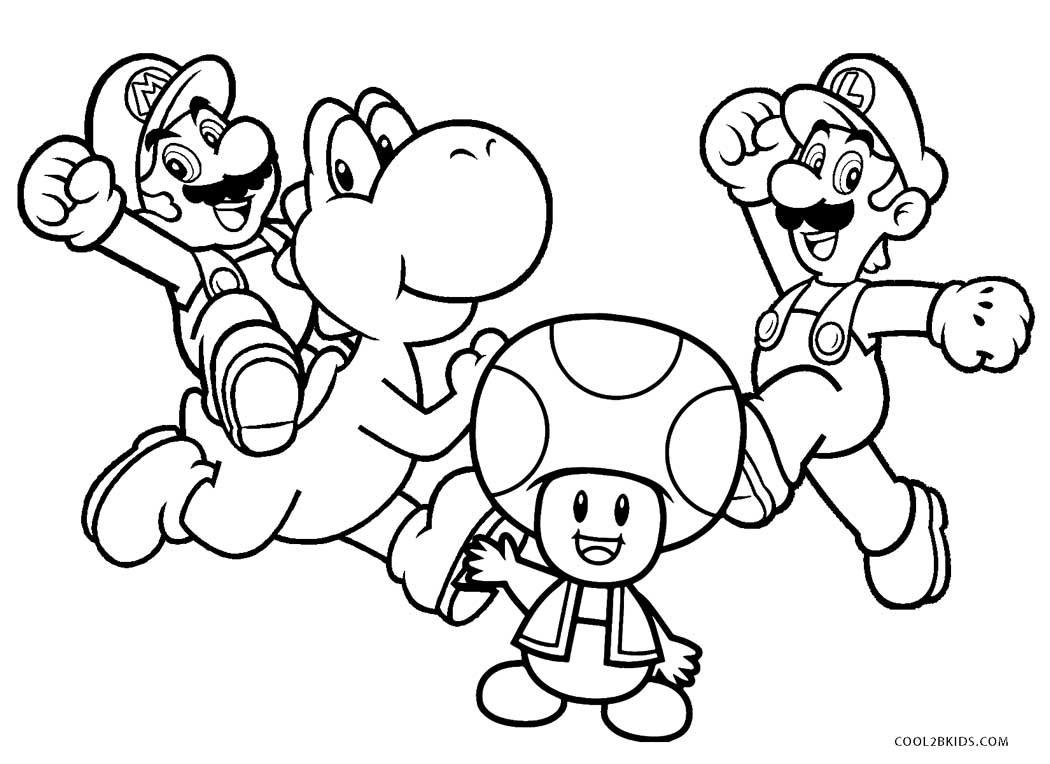 Mario Printable Coloring Pages
 Free Printable Mario Brothers Coloring Pages For Kids