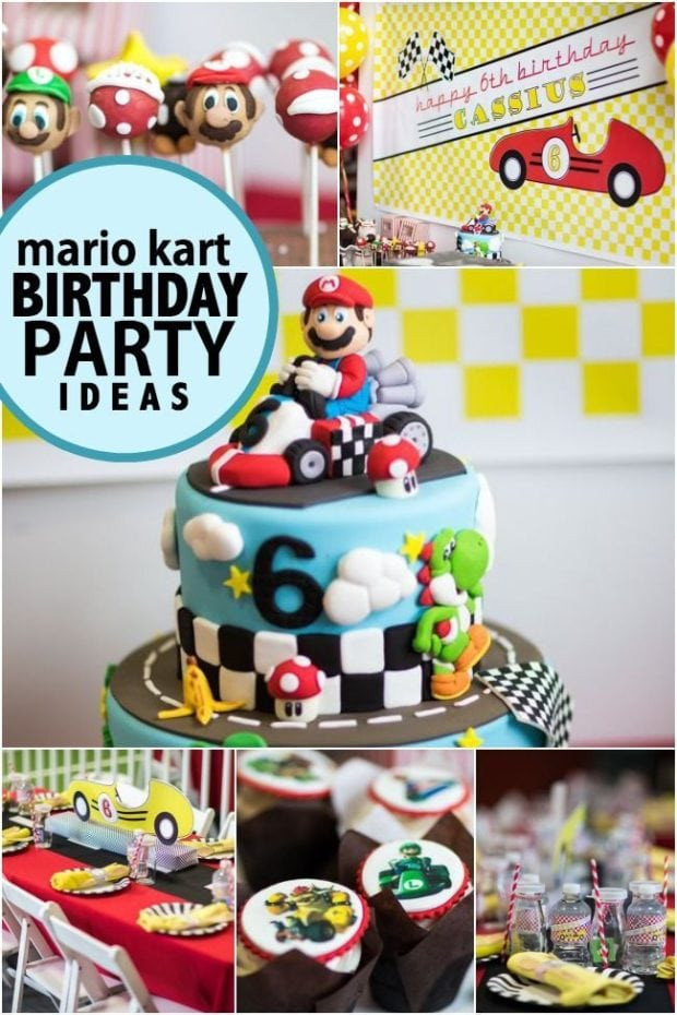 Mario Themed Birthday Party Ideas
 A Boy s Mario Kart Birthday Party
