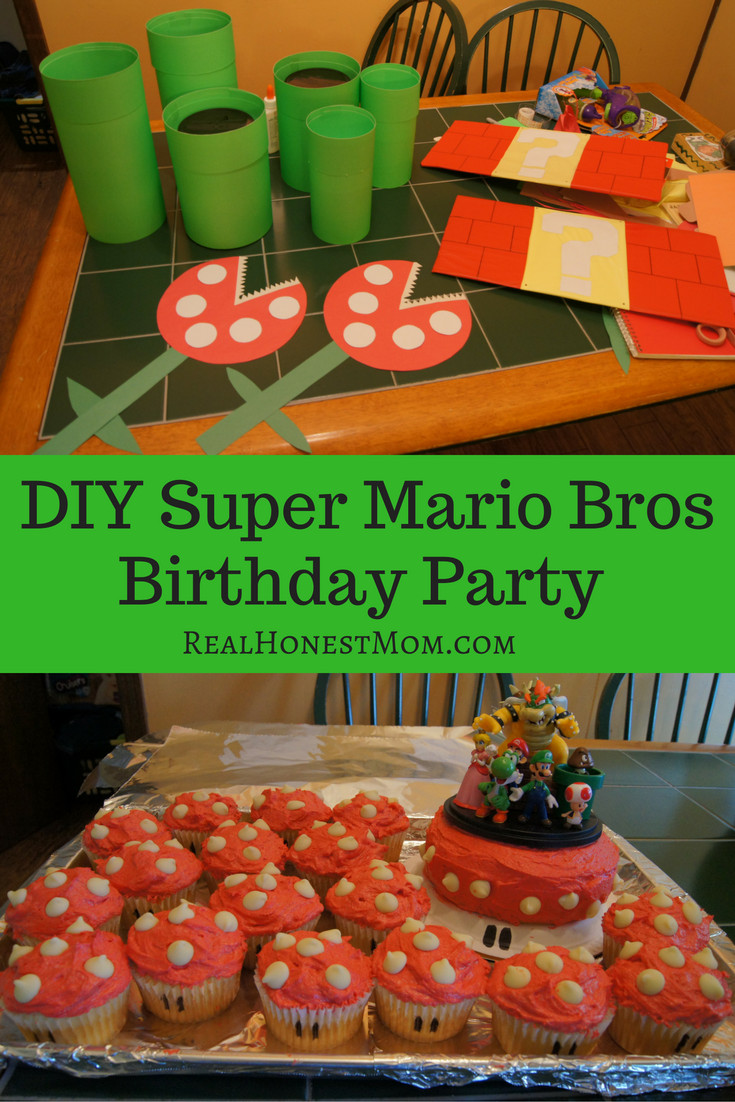 Mario Themed Birthday Party Ideas
 DIY Super Mario Bros Birthday Party Real Honest Mom