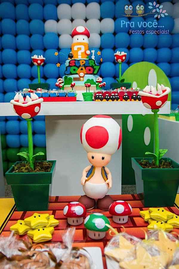 Mario Themed Birthday Party Ideas
 Kara s Party Ideas Brazilian Super Mario Boy Gaming