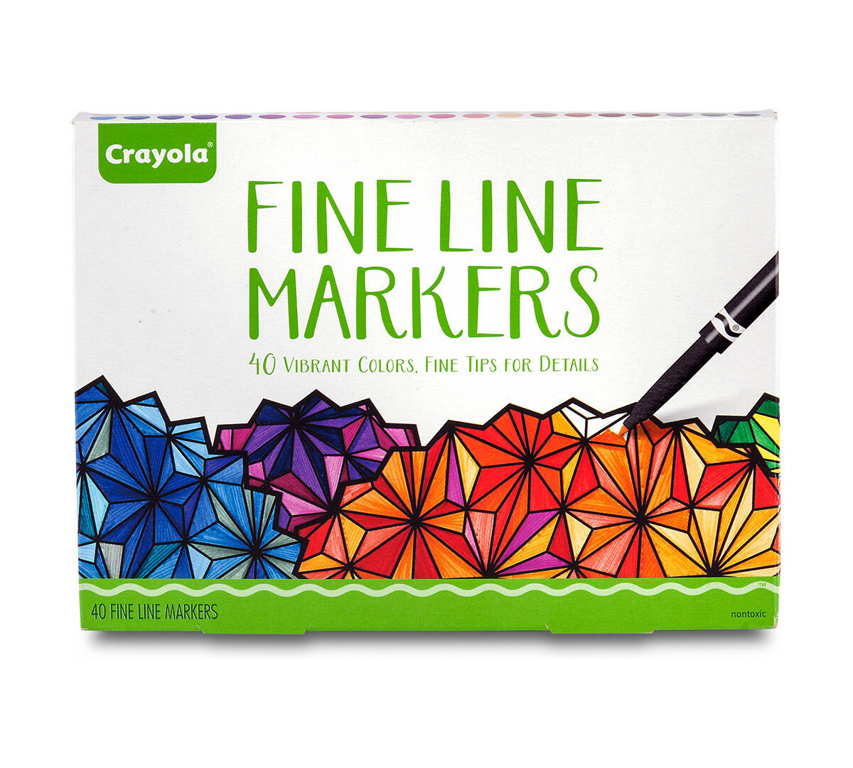 Markers For Adult Coloring Books
 Crayola 40 Ct Vibrant Fine Line Markers with fine tips