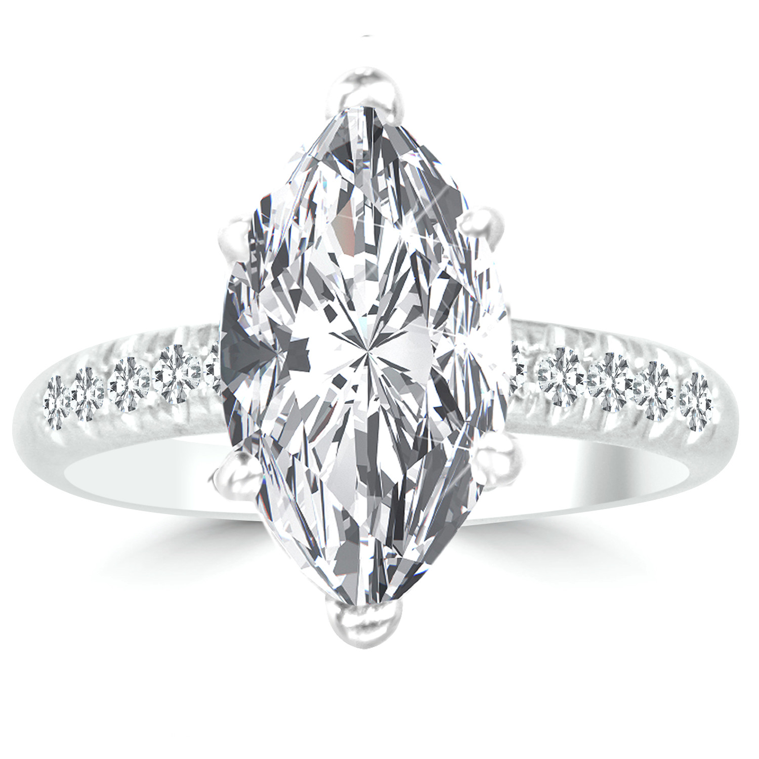 Marquise Diamond Engagement Ring
 2 23 Ct Marquise Cut Diamond Engagement Ring VS1 F 14K