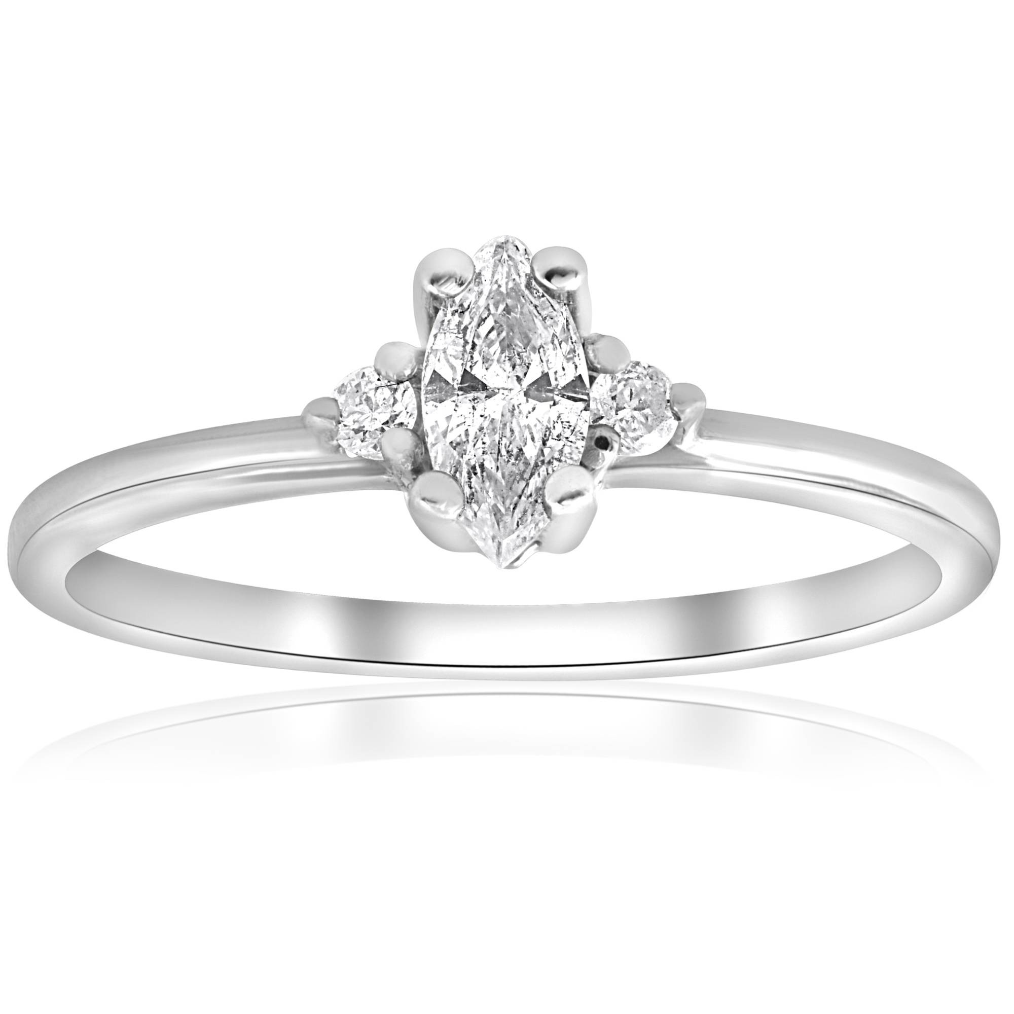 Marquise Diamond Engagement Ring
 Marquise Diamond Three Stone Engagement Ring 1 3 ct 10k