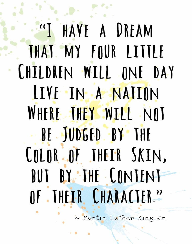 Martin Luther King Jr Quotes For Kids
 MARTIN LUTHER KING Jr QUOTE Wall Art Print Civil Rights