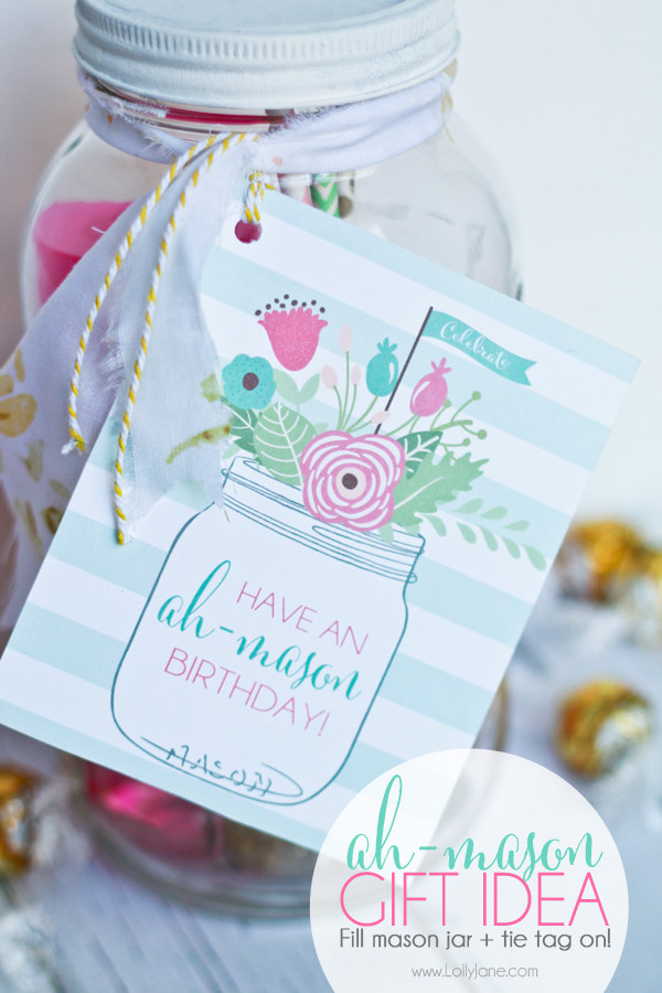 Mason Jar Birthday Gift Ideas
 Ah mason birthday t idea