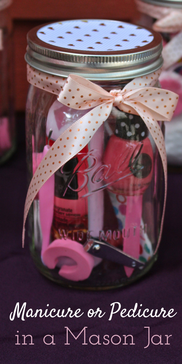 Mason Jar Gift Ideas For Baby Shower
 Manicure or Pedicure in a Mason Jar Gift Idea