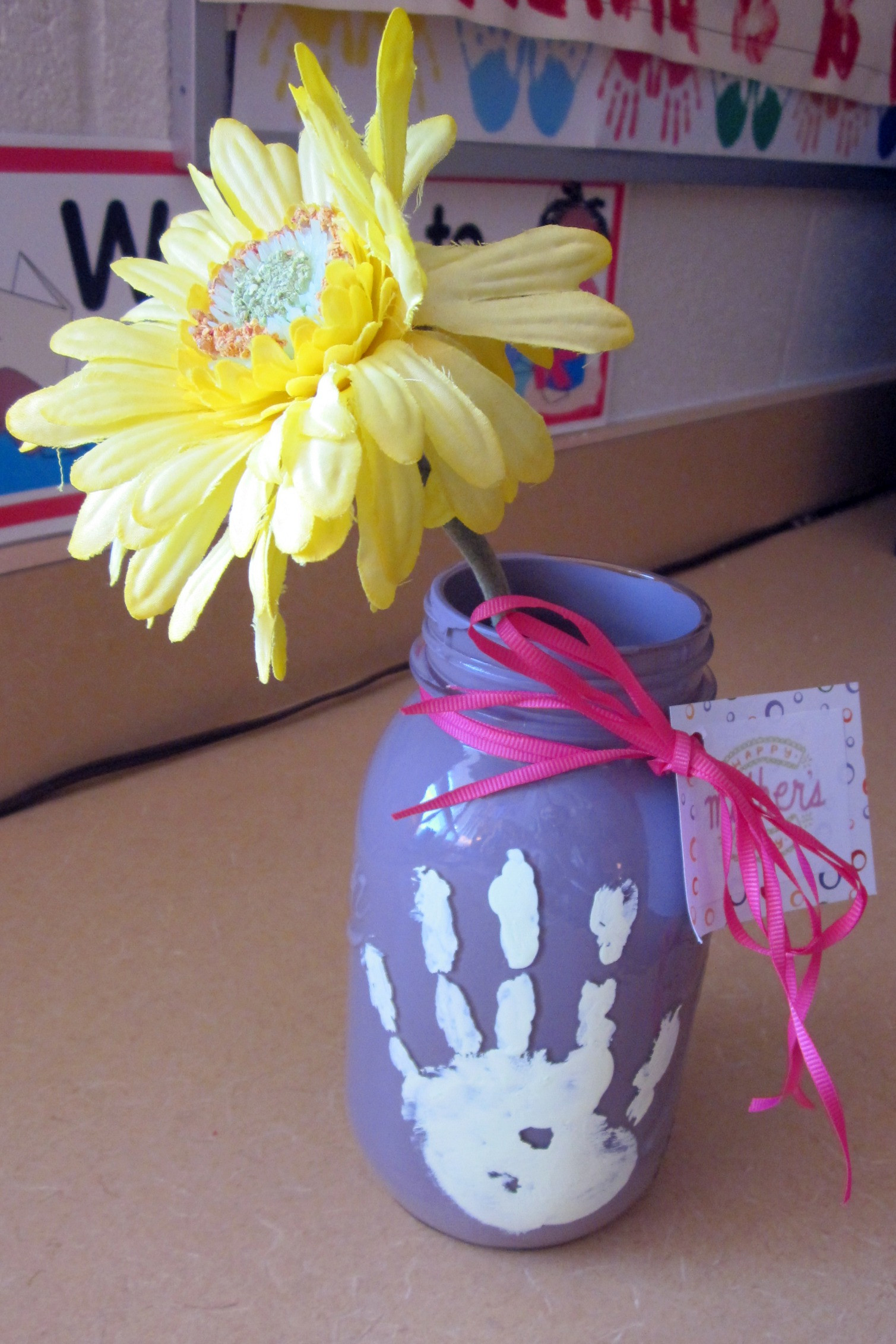 Mason Jar Gifts For Kids
 Mothers Day Ideas for kids mason jar vase