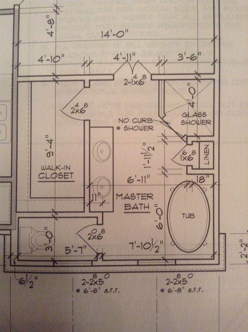 Master Bathroom Dimensions
 Master Bath layout