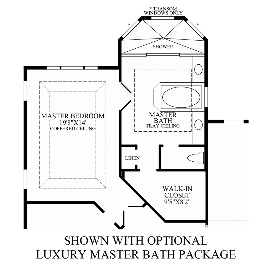 Master Bathroom Floor Plans
 Optional Luxurious Master Bath Package Floor Plan