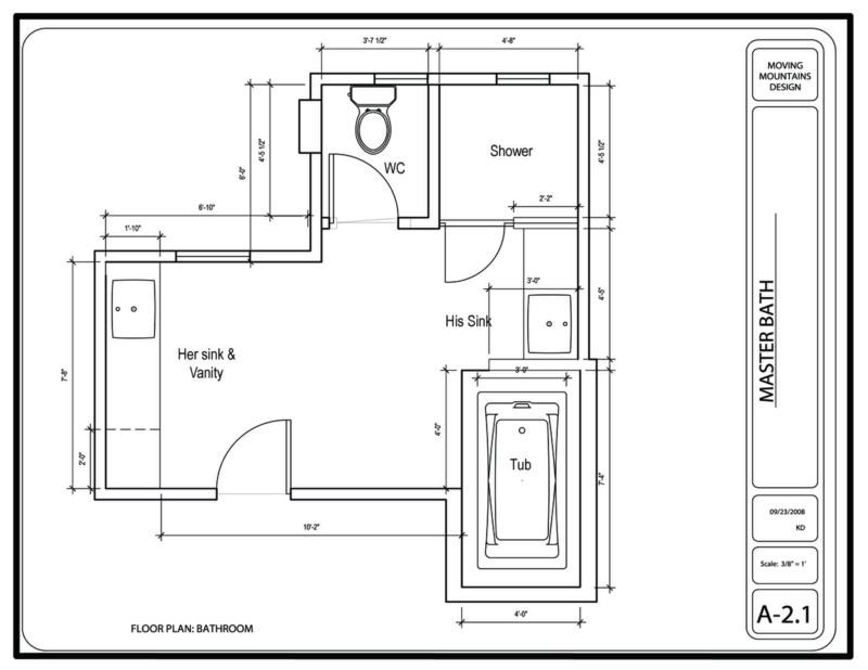 Master Bathroom Floor Plans
 Hollywood Hills Master Bathroom Design Project The Design