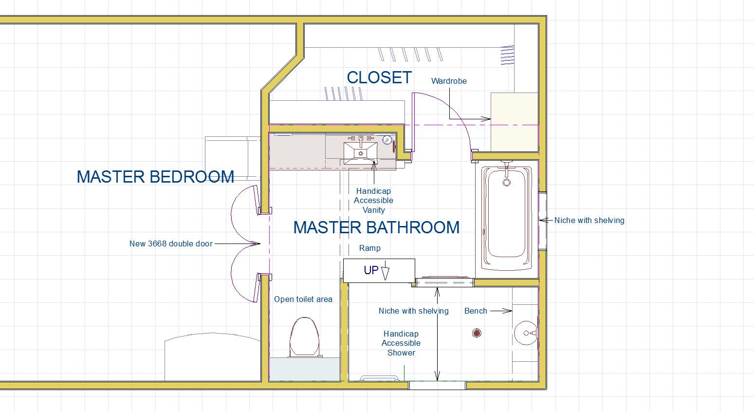 Master Bathroom Layout Plans
 Dated Master Bathroom Gets a Spa Like Upgrade Medford