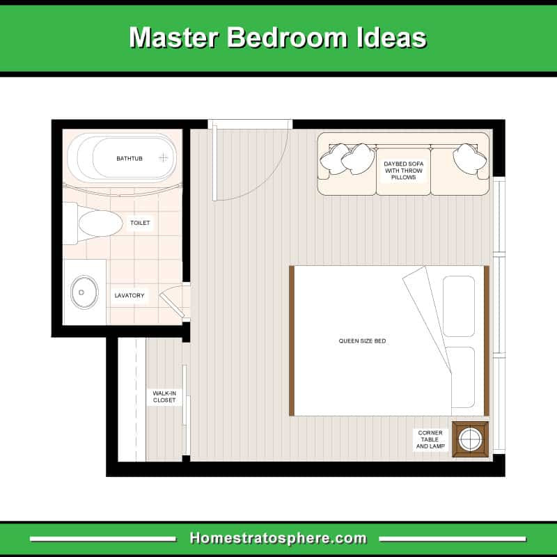 Master Bathroom Size
 13 Primary Bedroom Floor Plans puter Layout Drawings