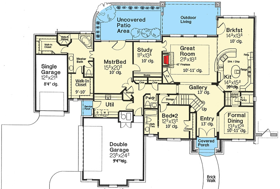 Master Bedroom Downstairs Floor Plans
 Two Downstairs Bedrooms FM