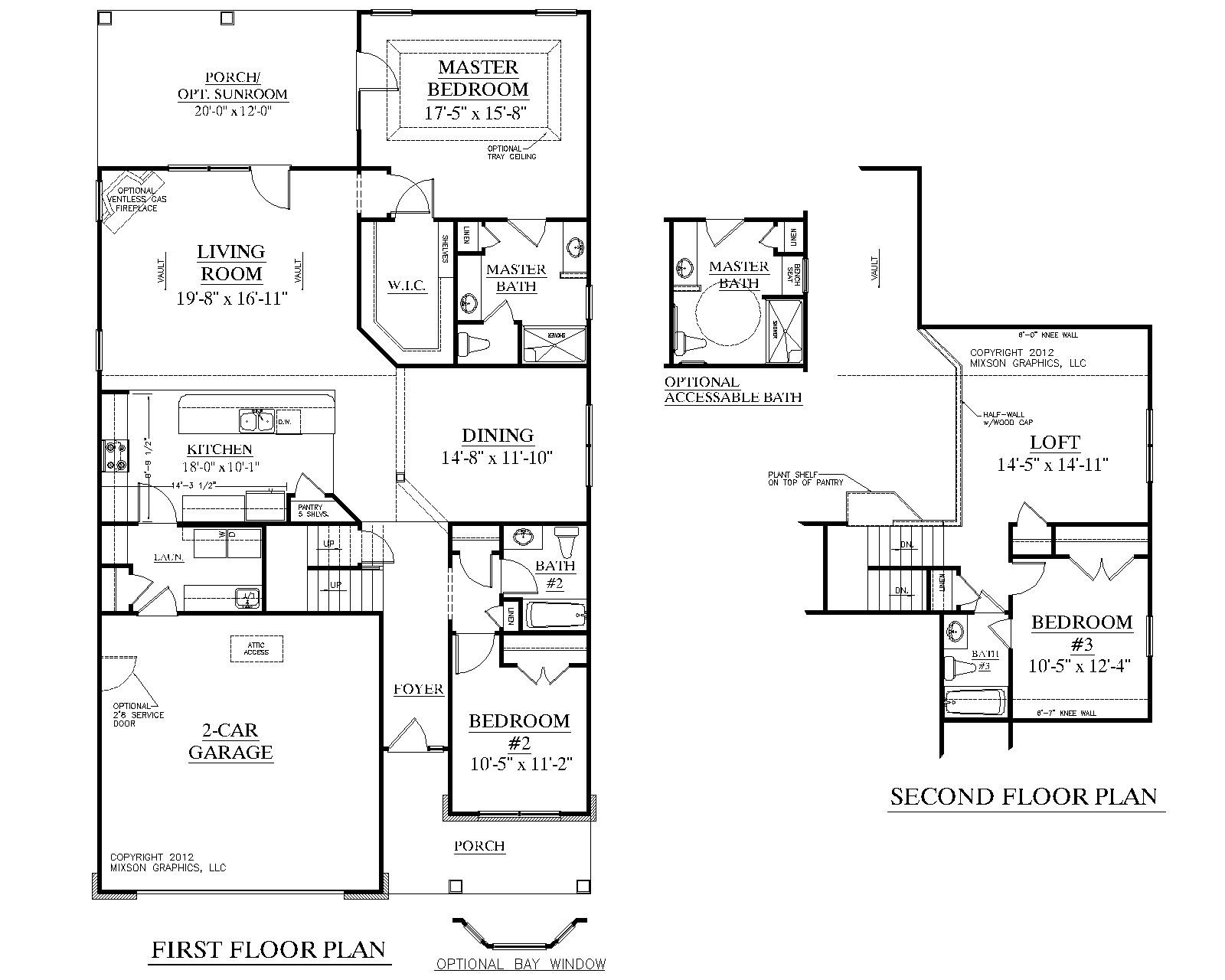 Master Bedroom Downstairs Floor Plans
 Southern Heritage Home Designs House Plan 2224 B The